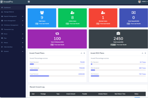 Hyip InvestPro – Advance HYIP & ICO Investment Wallet & Banking Platform screenshot
