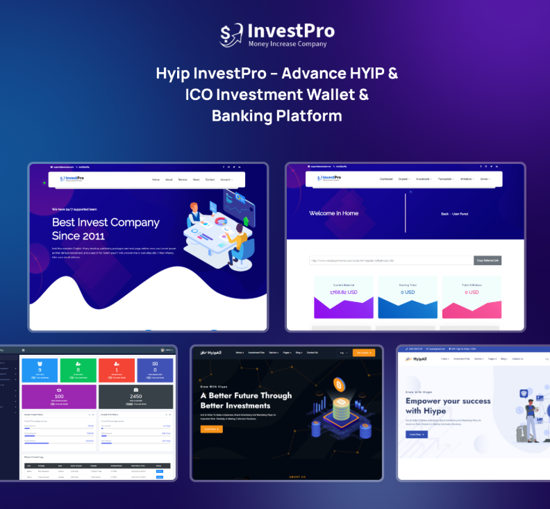 Hyip InvestPro – Advance HYIP & ICO Investment Wallet & Banking Platform screenshot