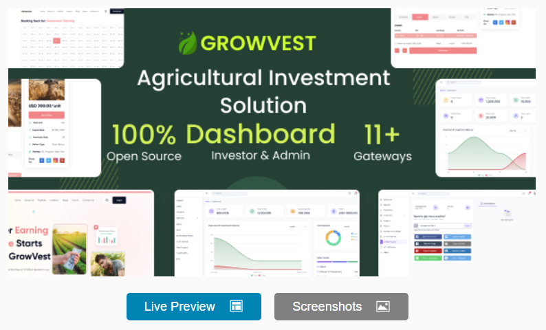 GrowVest - Agricultural HYIP Investments Solution cover image