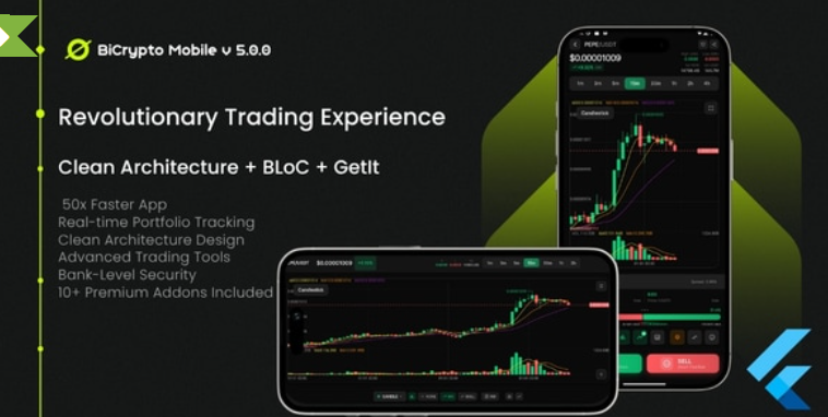 Bicrypto Mobile - Fully Native Flutter Mobile App for Bicrypto cover image