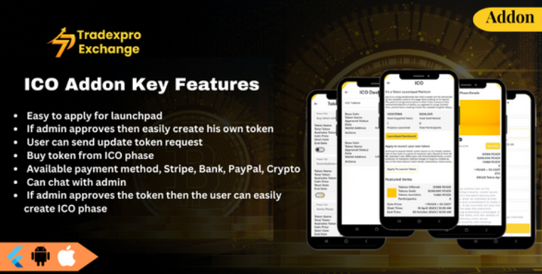 Tradexpro ICO - Initial Token Offering Mobile Addons cover image