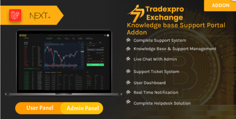 Tradexpro - Knowledge Base Support System Addon cover image