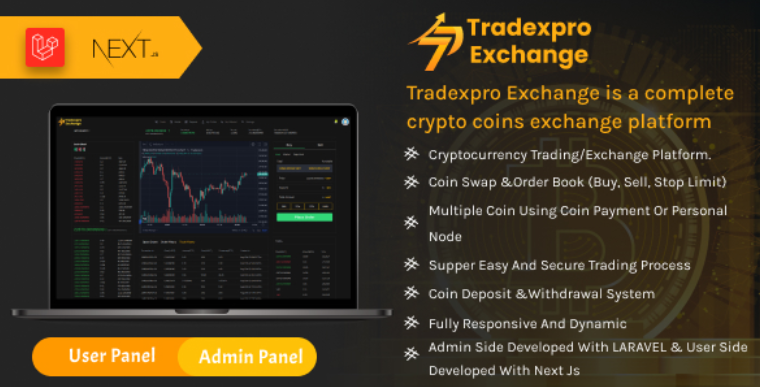 Tradexpro Exchange - Crypto Buy Sell and Trading platform, ERC20 and BEP20 Tokens Supported cover image