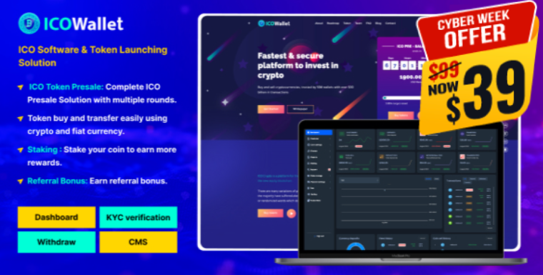 ICOWallet- ICO Script | Complete ICO Software and Token Launching Solution cover image