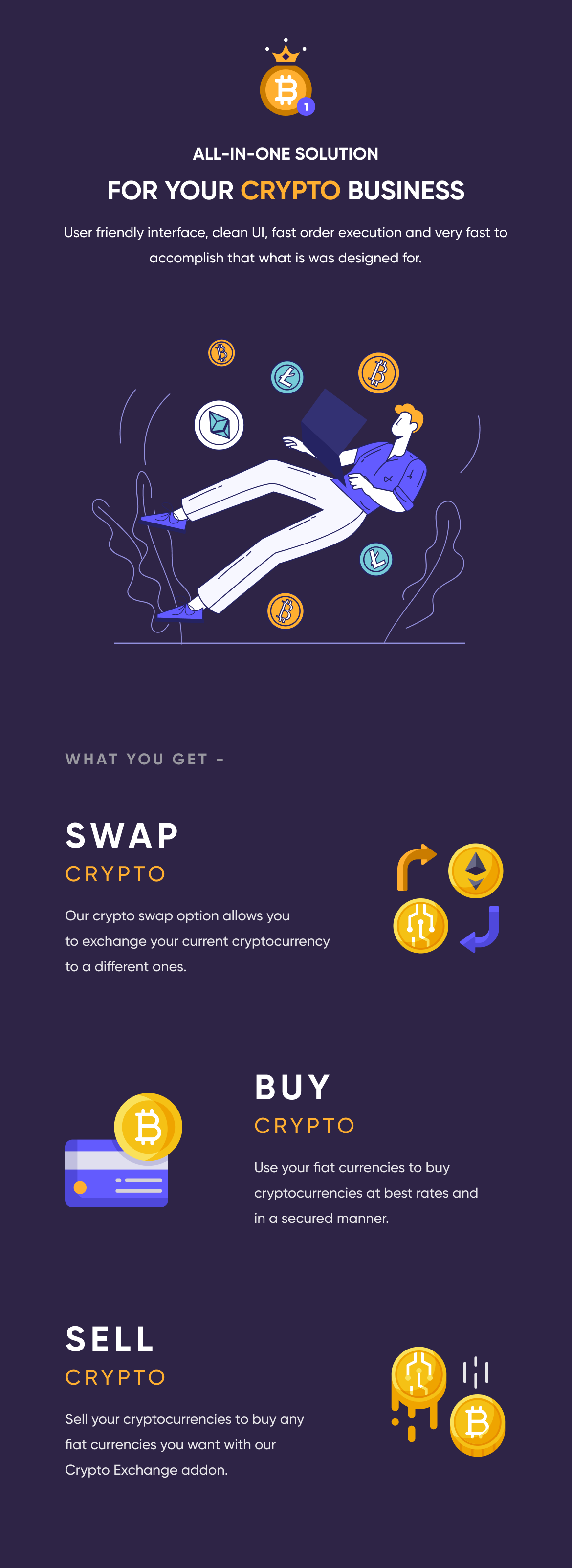 CryptExchange - Paymoney Crypto Swap and Buy/Sell Addon screenshot