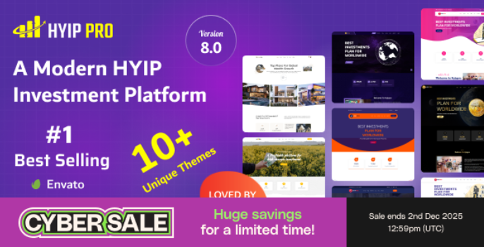 HYIP PRO - A Modern HYIP Investment Platform cover image