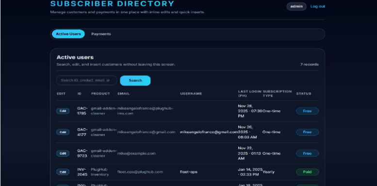 Subscriber And Payments Dashboard - Django cover image