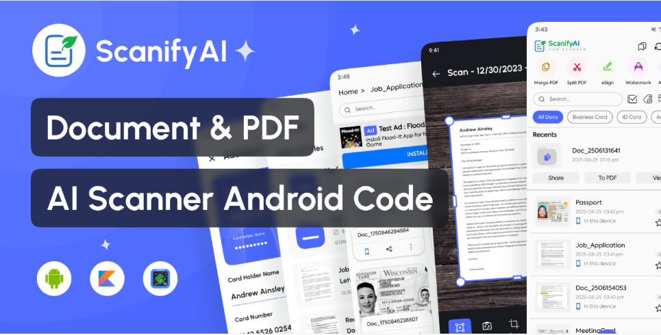 ScanifyAI – Document Scanner And OCR Android App cover image