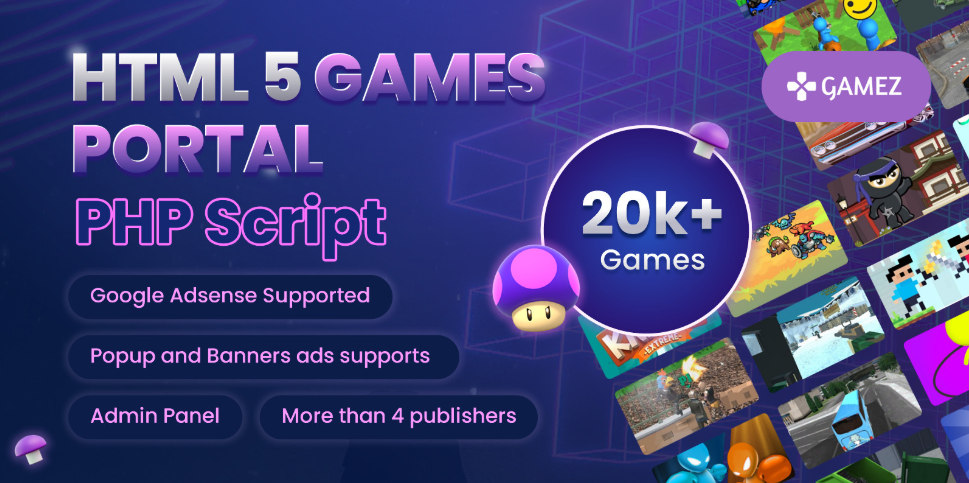 HTML5 Games Portal PHP Script cover image