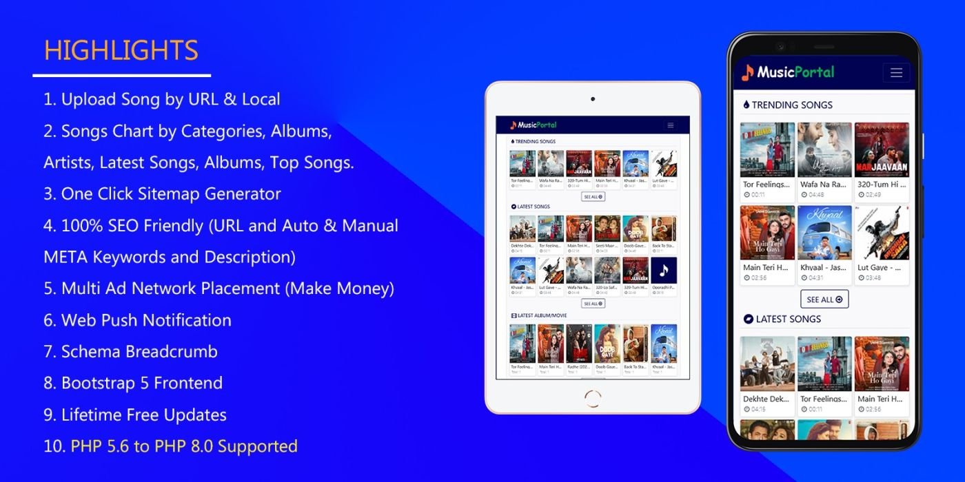 Music PHP Script - Songs Portal icon