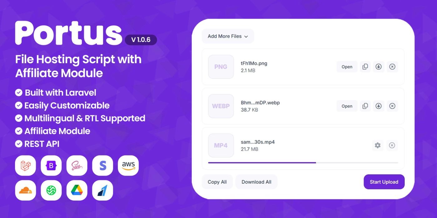 Portus - Advanced File Hosting Script icon