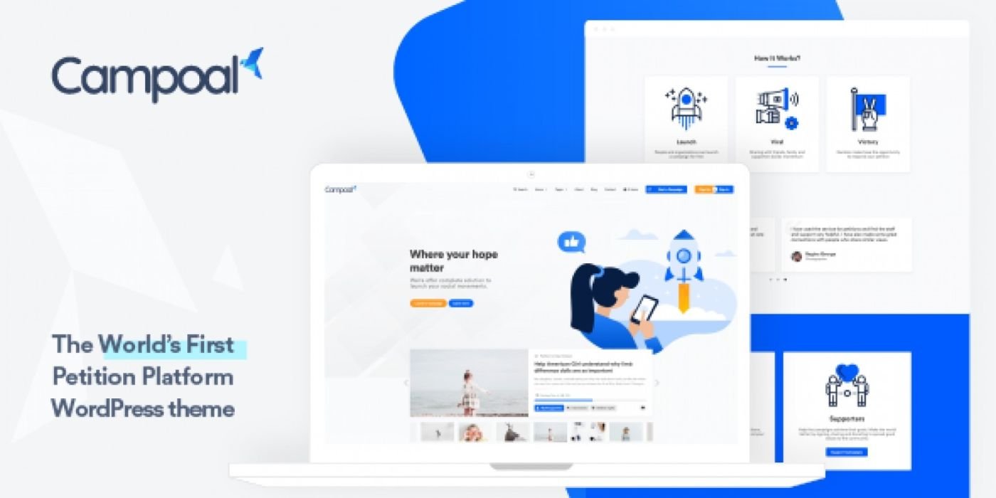 Campoal - Petition Platform WordPress Theme cover image