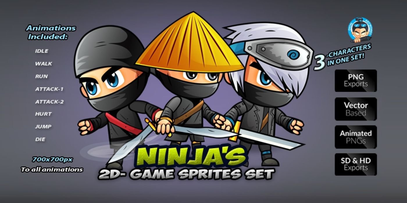 Ninja Game Sprites Set icon