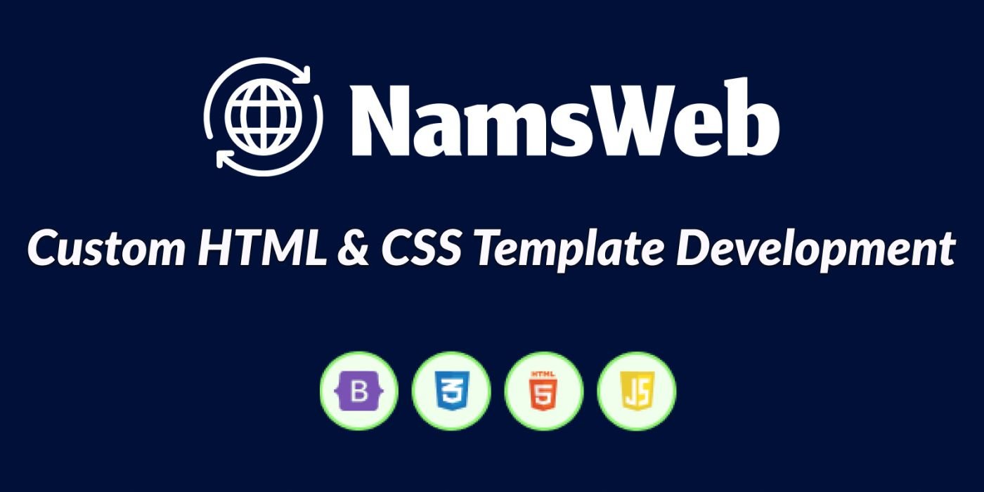 Custom HTML And CSS Template Development icon