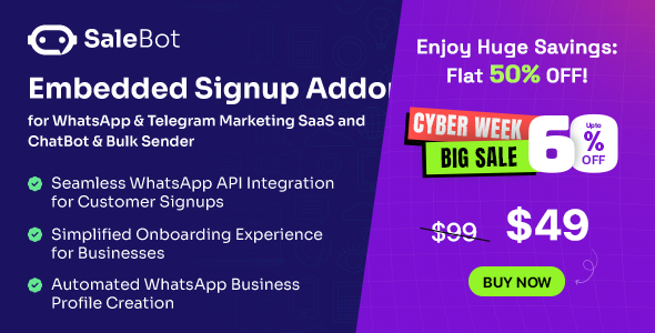 SaleBot WhatsApp Embedded Signup Addon for SaleBot cover image