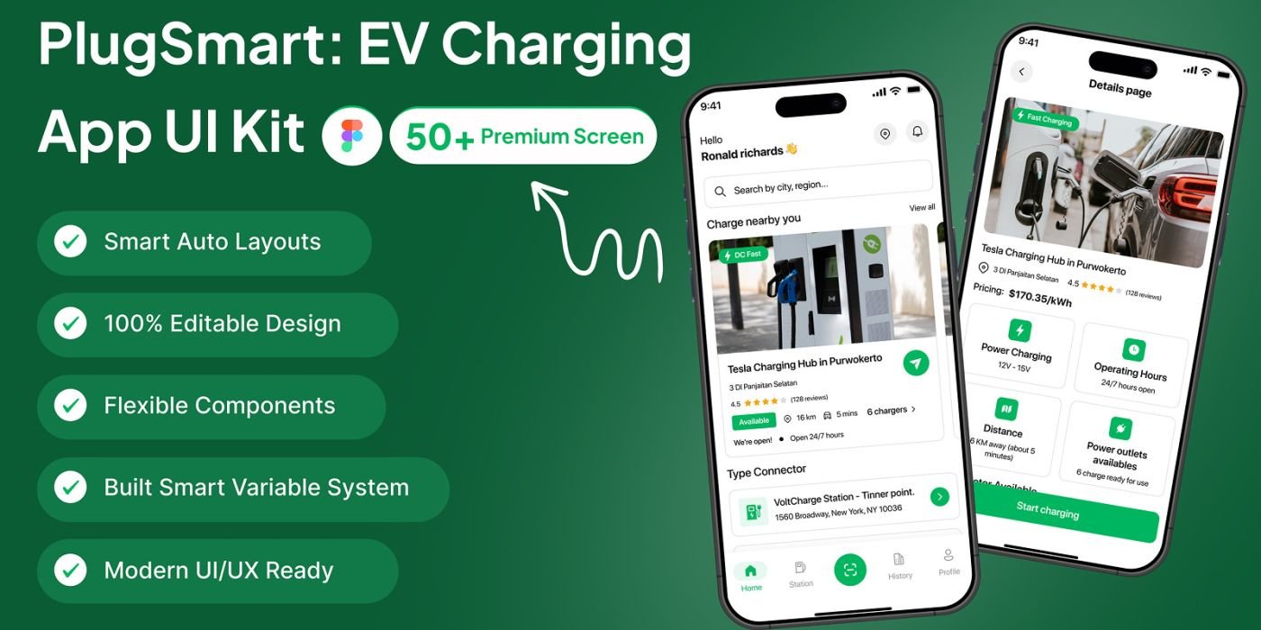 PlugSmart – EV Charging Finder App UI Kit icon