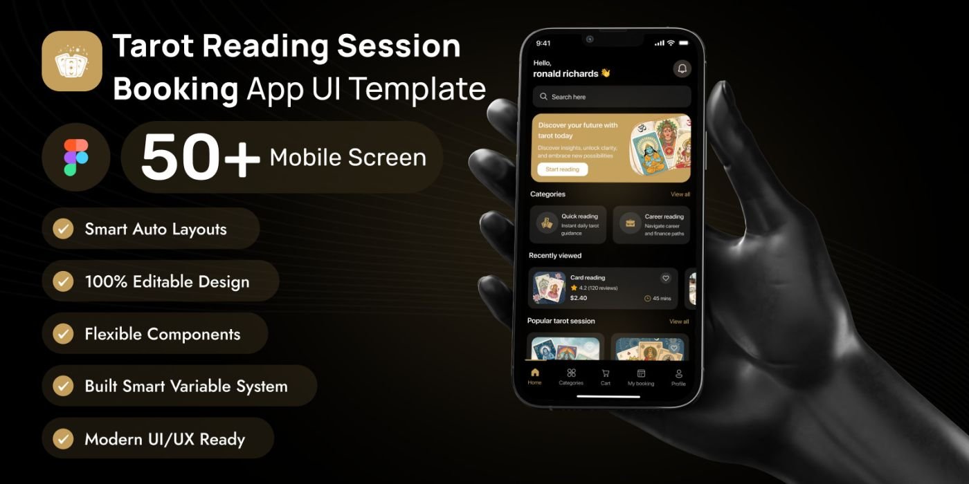 Tarot Reading Session Booking App Figma UI Kit icon