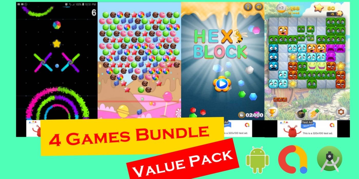 4 Games Bundle Cordova With Android Projects icon