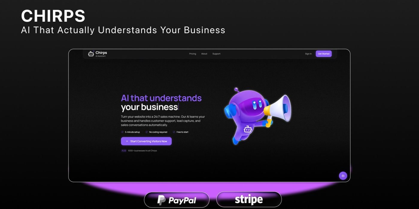 Chirps AI - Build smart AI chatbots cover image