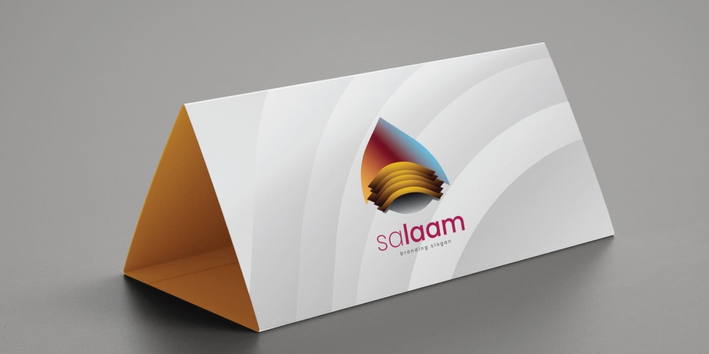 Golden Prayer and Peaceful Mosque Logo cover image