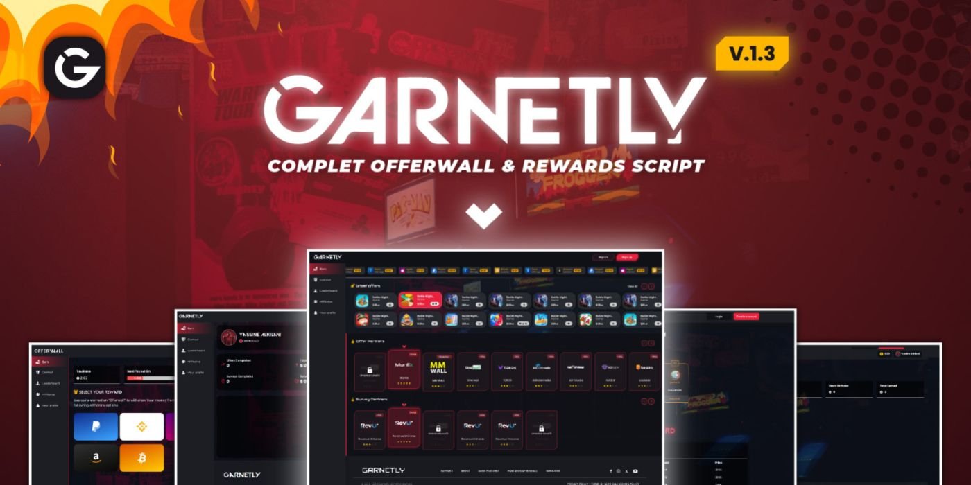 Garnetly Offerwall - Complete Reward Solution icon