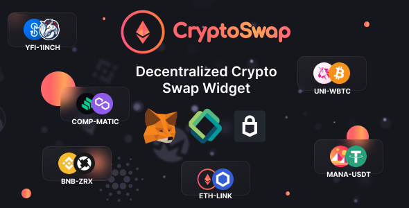 Crypto Swap - Cryptocurrency Exchange Script and Widget on Ethereum Blockchain cover image