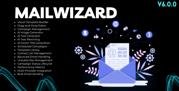 Mailwizard for Bicrypto - Email Marketing, Campaign Management & Template Builder Addon cover image