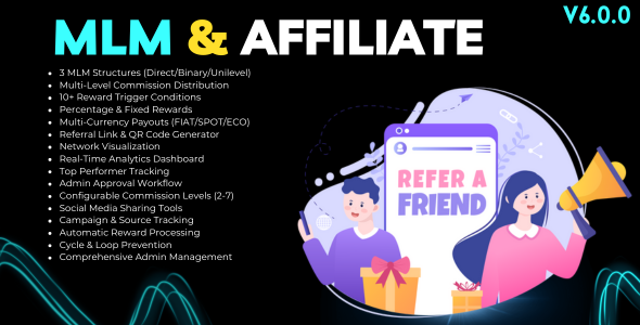 MLM & Affiliate System for Bicrypto - Multi-Level Marketing, Referral Rewards & Network Commissions cover image