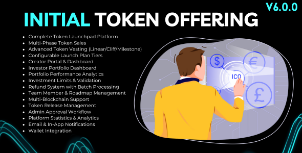 ICO/STO/IDO for Bicrypto - Token Launchpad, Multi-Phase Sales, Vesting & Investor Portfolio Addon cover image