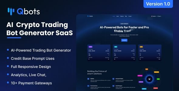 Qbots - AI Powered Crypto Trading Bot Generator cover image