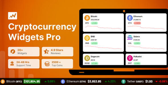 Cryptocurrency Widgets Pro - WordPress Crypto Plugin cover image
